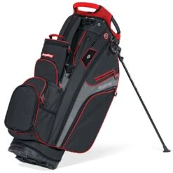 BagBoy Chiller Hybrid Stand Bag -COB Golf Club Shop bagboy 2024 chiller hybrid stand bag black charcoal red itempicture