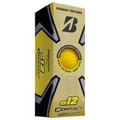 Bridgestone E12 Contact Matte Yellow Personalized Golf Balls -COB Golf Club Shop bridgestone 2023 e12 contact matte yellow golf balls sleeve itempicture