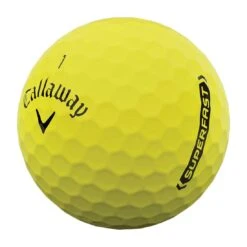 Callaway Superfast Bold Yellow 15-Pack Golf Balls -COB Golf Club Shop callaway 2022 superfast bold yellow 15 pack golf balls quarter view itempicture 1