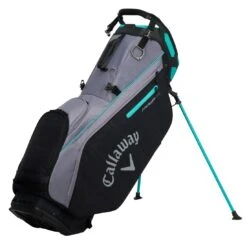 Callaway 2023 Fairway 14 Stand Bag -COB Golf Club Shop callaway 2023 fairway 14 stand bag charcoal black plaid teal itempicture