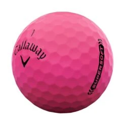 Callaway Supersoft Matte Pink Golf Balls -COB Golf Club Shop callaway 2023 supersoft matte pink golf balls quarter itempicture