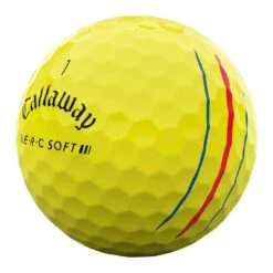 Callaway ERC Soft Yellow Personalized Golf Balls -COB Golf Club Shop callaway 23 erc soft yellow golf balls quarter itempicture 1