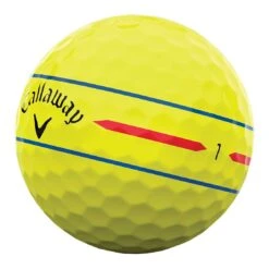 Callaway Chrome Soft 360 Triple Track Yellow Golf Balls -COB Golf Club Shop callaway chrome soft 360 triple track yellow golf balls ball quarter itempicture