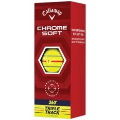 Callaway Chrome Soft 360 Triple Track Yellow Golf Balls -COB Golf Club Shop callaway chrome soft 360 triple track yellow golf balls sleeve itempicture