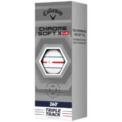 Callaway Chrome Soft X LS 360 Triple Track White Golf Balls -COB Golf Club Shop callaway chrome soft x ls 360 triple track white golf balls sleeve itempicture