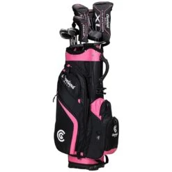 Cleveland Women's Launcher XL Halo Complete Set -COB Golf Club Shop cleveland womens launcher xl halo complete set black pink hero headcovers itempicture 1