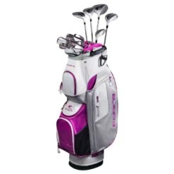 Cobra Women's Fly-XL Complete Set Silver/Plum W/ Cart Bag