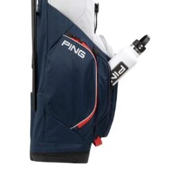 Ping Hoofer Lite Stand Bag -COB Golf Club Shop ping 2023 hoofer lite stand bag navy platinum red detail1 itempicture