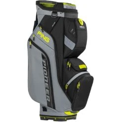 Ping Pioneer Cart Bag -COB Golf Club Shop ping 2024 pioneer cart bag iron black neon yellow itempicture