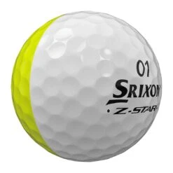 Srixon Z-Star 8 Divide Golf Balls -COB Golf Club Shop srixon z star 8 divide white yellow golf balls white side stamp itempicture