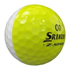 Srixon Z-Star 8 Divide Golf Balls -COB Golf Club Shop srixon z star 8 divide white yellow golf balls yellow side stamp itempicture