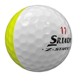 Srixon Z-Star XV 8 Divide Golf Balls -COB Golf Club Shop srixon z star xv 8 divide white yellow golf balls white side stamp itempicture