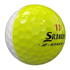 Srixon Z-Star XV 8 Divide Golf Balls -COB Golf Club Shop srixon z star xv 8 divide white yellow golf balls yellow side stamp itempicture