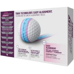 TaylorMade Tour Response Stripe Blue/Pink Golf Balls -COB Golf Club Shop taylormade 2023 tour response stripe blue pink golf balls tray itempicture