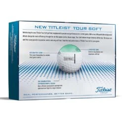 Titleist Tour Soft White Golf Balls -COB Golf Club Shop titleist 2022 tour soft white golf balls back itempicture