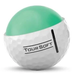 Titleist Tour Soft White Personalized Golf Balls -COB Golf Club Shop titleist 2022 tour soft white golf balls core cutaway itempicture 1