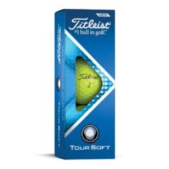 Titleist Tour Soft Yellow Personalized Golf Balls -COB Golf Club Shop titleist 2022 tour soft yellow golf balls sleeve itempicture