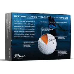 Titleist Tour Speed White Golf Balls -COB Golf Club Shop titleist 2022 tour speed white golf balls back itempicture 1