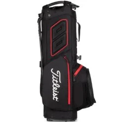 Titleist Hybrid 5 Stand Bag -COB Golf Club Shop titleist 2023 hybrid 5 stand bag black black red back itempicture