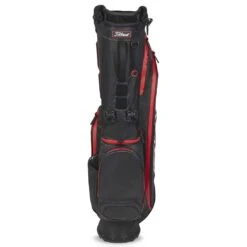 Titleist Players 4 Stadry Stand Bag -COB Golf Club Shop titleist 2023 players 4 stadry stand bag black black red front itempicture