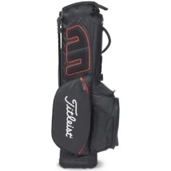 Titleist Players 4 Stand Bag -COB Golf Club Shop titleist 2023 players 4 stand bag black black red back itempicture