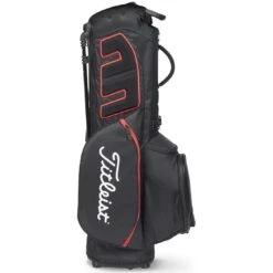 Titleist Players 5 Stand Bag -COB Golf Club Shop titleist 2023 players 5 stand bag black black red back itempicture