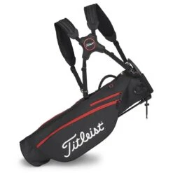 Titleist Premium Carry Bag -COB Golf Club Shop titleist 2023 premium carry bag black black red straps itempicture