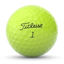 Titleist Pro V1 Yellow Personalized Golf Balls -COB Golf Club Shop titleist 2023 pro v1 yellow golf balls front stamp itempicture 1