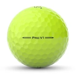 Titleist Pro V1 Yellow Personalized Golf Balls -COB Golf Club Shop titleist 2023 pro v1 yellow golf balls side stamp itempicture 1
