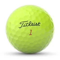 Titleist Pro V1x Yellow Personalized Golf Balls -COB Golf Club Shop titleist 2023 pro v1x yellow golf balls front stamp itempicture