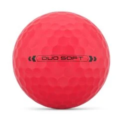 Wilson Staff DUO Soft Red Personalized Golf Balls -COB Golf Club Shop wilson staff duo soft red golf balls ball front itempicture 1